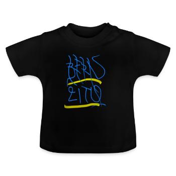 Ville de Berne - T-shirt bio col rond Bébé - noir - Devant