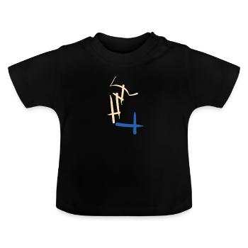 La plus belle abstraction - T-shirt bio col rond Bébé - noir - Devant