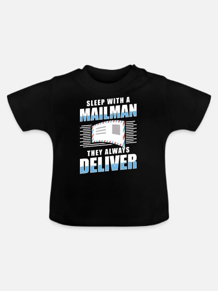 Post Mail Briefbote - Baby Bio-T-Shirt mit Rundhals - Schwarz