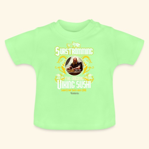 Surströmming T-Shirt Design Wikinger Sushi - Baby Bio-T-Shirt mit Rundhals