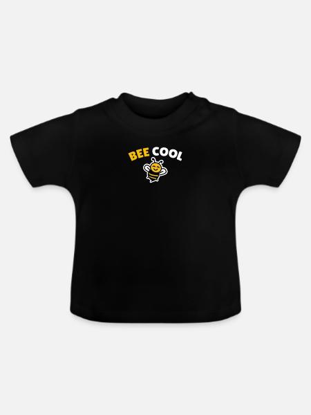 Bee cool - Baby Bio-T-Shirt mit Rundhals - Schwarz