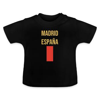 Madrid Spanien Madrid Espana Souvenir Madrid - Baby Bio-T-Shirt mit Rundhals - Schwarz - Vorne