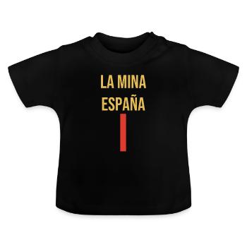 T-shirt La Mina Espagne Espagne - T-shirt bio col rond Bébé - noir - Devant
