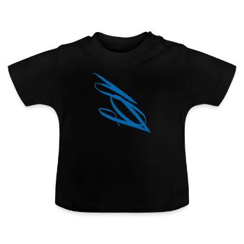 Le S bleu - T-shirt bio col rond Bébé - noir - Devant