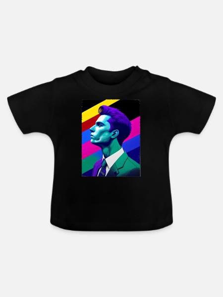 Stand with Pride - Baby Bio-T-Shirt mit Rundhals - Schwarz