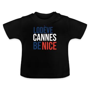 Lodève T-Shirt Souvenir Lodève - T-shirt bio col rond Bébé - noir - Devant