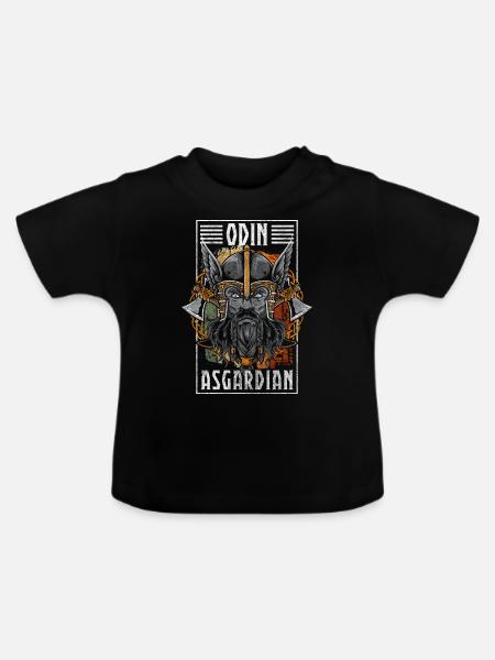 Odin Walhalla Donner German - Baby Bio-T-Shirt mit Rundhals - Schwarz