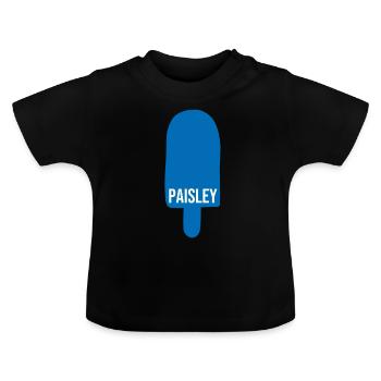 Paisley Schottland Eisdiele Paisley - Baby Bio-T-Shirt mit Rundhals - Schwarz - Vorne
