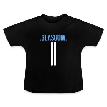 Fischerhut Glasgow Bucket Hat .Glasgow. - Baby Bio-T-Shirt mit Rundhals - Schwarz - Vorne