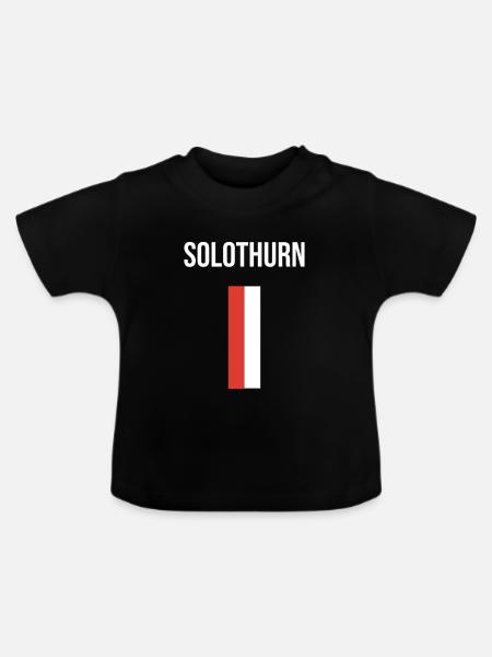 Solothurn Souvenir - Baby Bio-T-Shirt mit Rundhals - Schwarz