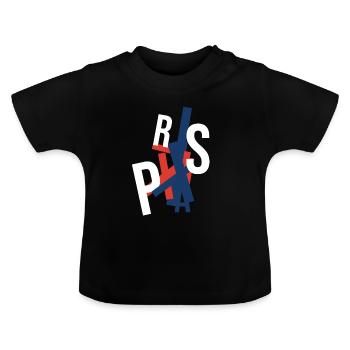 Paris Fischerhut Paris Bucket Hat Paris - Baby Bio-T-Shirt mit Rundhals - Schwarz - Vorne