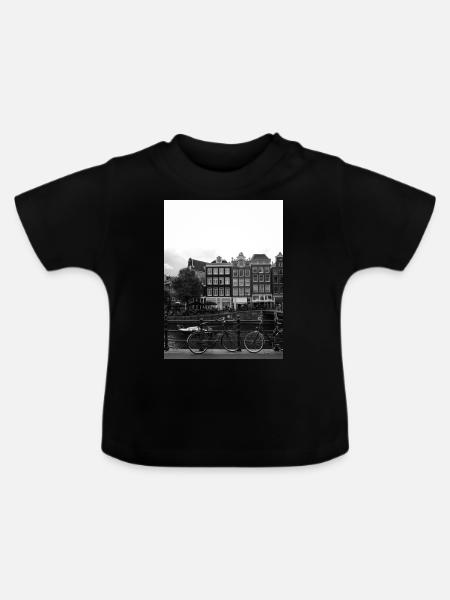 Amsterdam - Baby Bio-T-Shirt mit Rundhals - Schwarz