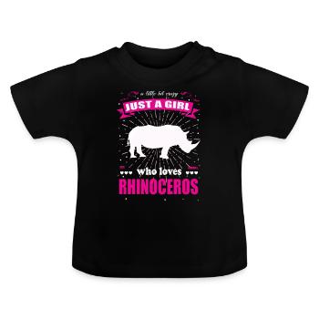 Just a Girl Who Loves Wet Horns Outfit - Baby Organic T-Shirt with Round Neck - black - Front
