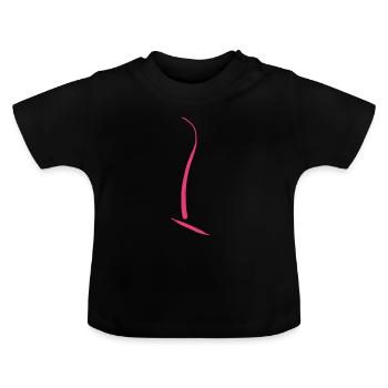 Lieblingsfarbe Lila - Baby Bio-T-Shirt mit Rundhals - Schwarz - Vorne
