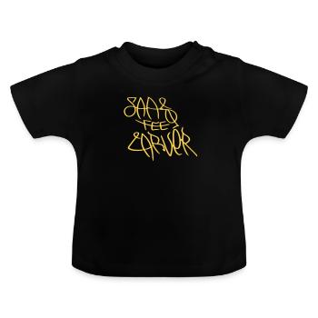 Saas-Fee Carver Kids Geschenk - Baby Bio-T-Shirt mit Rundhals - Schwarz - Vorne