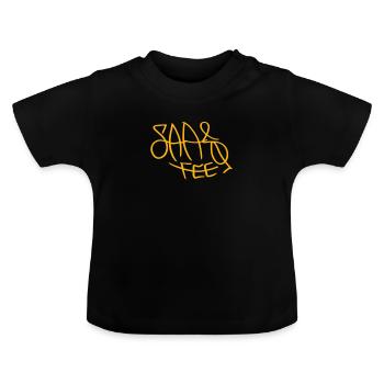 Saas-Fee - Baby Bio-T-Shirt mit Rundhals - Schwarz - Vorne