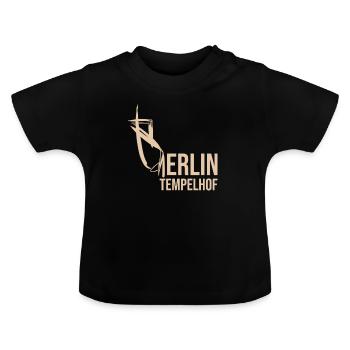 Sweat à capuche Berlin Tempelhof - T-shirt bio col rond Bébé - noir - Devant