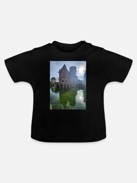 Deutsches Schloss - Baby Bio-T-Shirt mit Rundhals - Schwarz