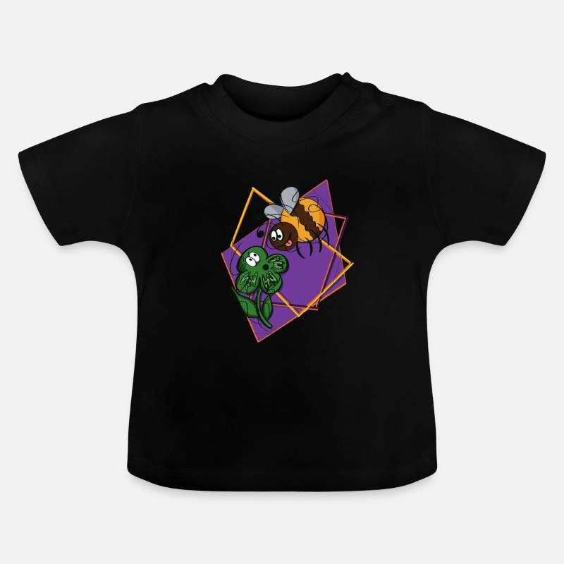 Vol du bourdon - T-shirt bio col rond Bébé - noir