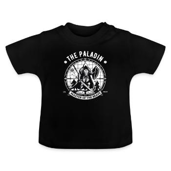 Rollenspiel Paladin Design für den Rollenspieler - Baby Bio-T-Shirt mit Rundhals - Schwarz - Vorne