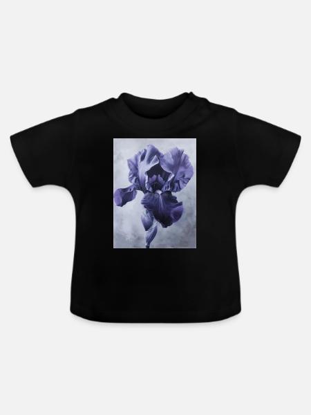 Iris FL 95 - Baby Bio-T-Shirt mit Rundhals - Schwarz