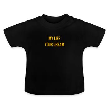 Gift for Arrogant Guys - Baby Organic T-Shirt with Round Neck - black - Front