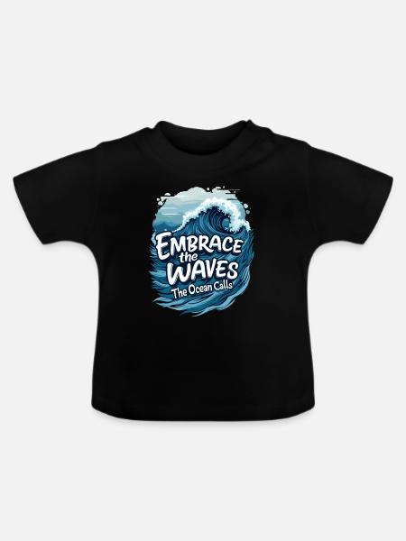 OZEAN - Baby Bio-T-Shirt mit Rundhals - Schwarz