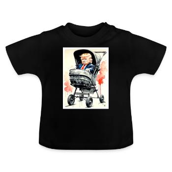 Le plus gros bébé du monde - T-shirt bio col rond Bébé - noir - Devant