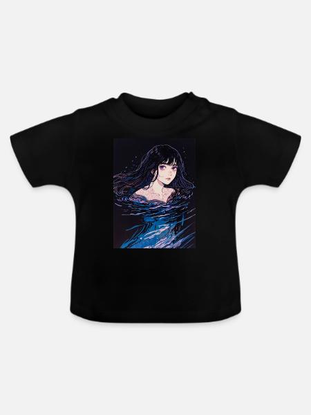Klage der Gezeiten - Baby Bio-T-Shirt mit Rundhals - Schwarz