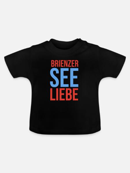 Brienzersee Liebe - Baby Bio-T-Shirt mit Rundhals - Schwarz