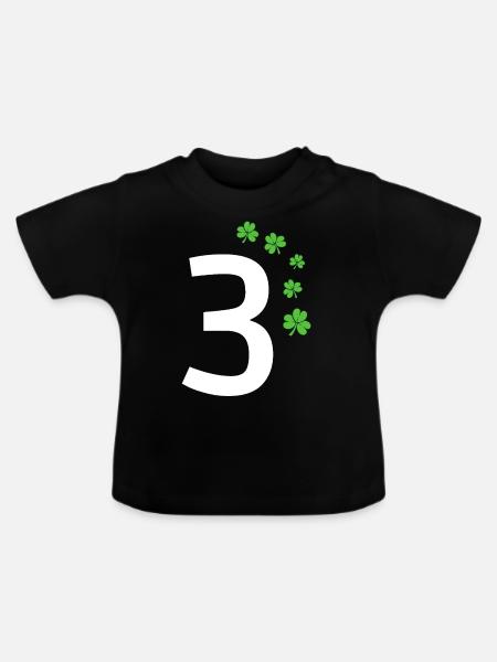 3 - Baby Bio-T-Shirt mit Rundhals - Schwarz