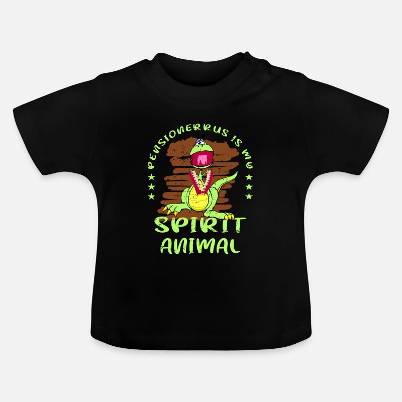 Retraité Dinosaurus - T-shirt bio col rond Bébé - noir