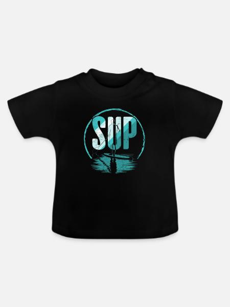SCHLÜRFEN - Baby Bio-T-Shirt mit Rundhals - Schwarz