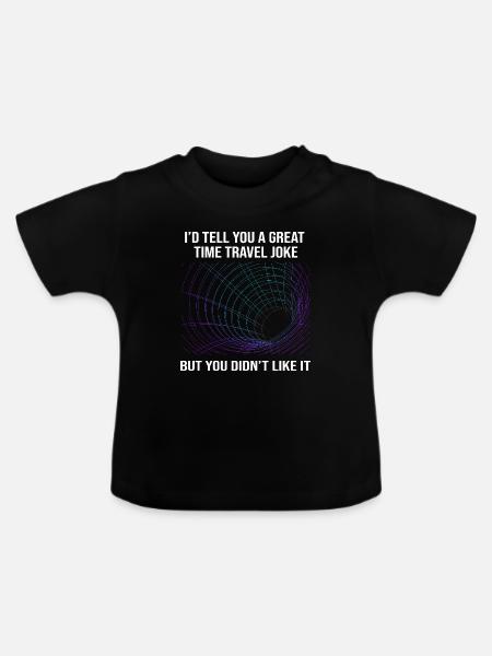 Zeitreise - Baby Bio-T-Shirt mit Rundhals - Schwarz