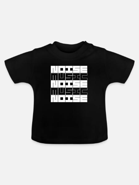 Lärm Musik - Baby Bio-T-Shirt mit Rundhals - Schwarz