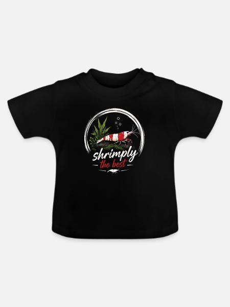 Zwerggarnele Shrimply the Best - Baby Bio-T-Shirt mit Rundhals - Schwarz