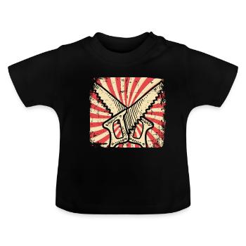 Scie - T-shirt bio col rond Bébé - noir - Devant