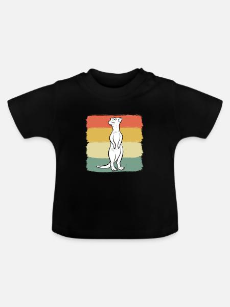 Erdmännchen - Baby Bio-T-Shirt mit Rundhals - Schwarz