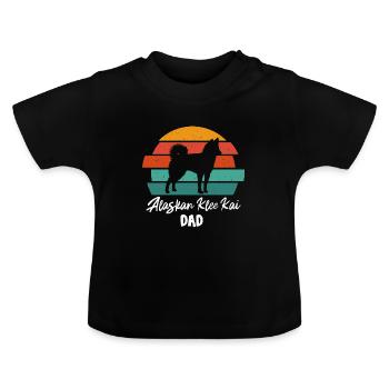 Alaskan Klee Kai - Baby Bio-T-Shirt mit Rundhals - Schwarz - Vorne