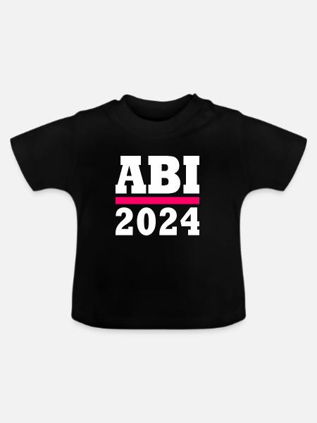 Abi 2024 - Baby Bio-T-Shirt mit Rundhals - Schwarz