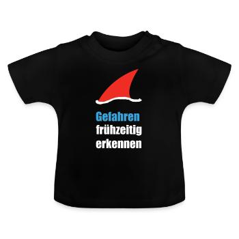 Europawahl AFD Gefahr Wahl Politik - Baby Bio-T-Shirt mit Rundhals - Schwarz - Vorne