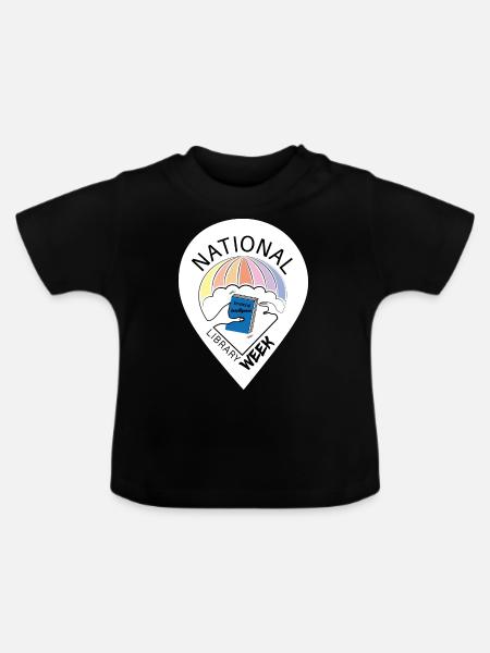 Buchwoche Freund der Bücher - Baby Bio-T-Shirt mit Rundhals - Schwarz