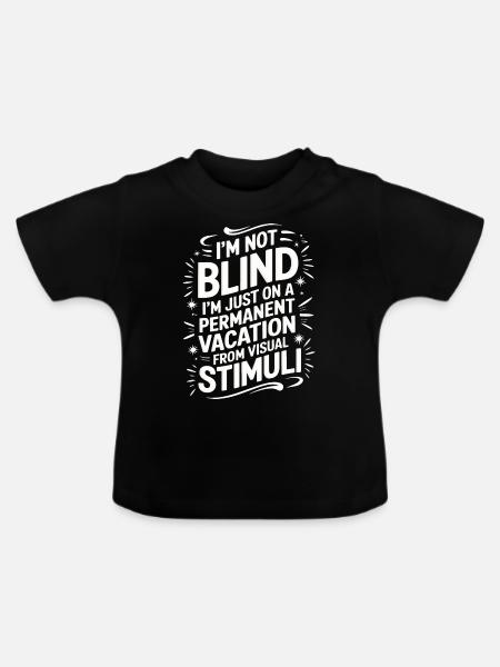 Blinde Blindheit Sehbehinderte Menschen - Baby Bio-T-Shirt mit Rundhals - Schwarz