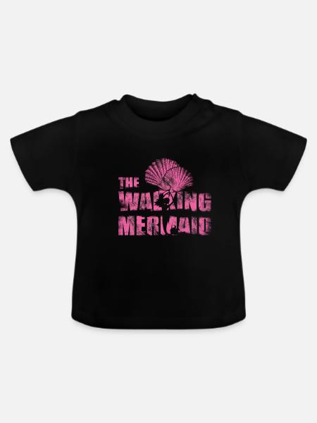 Meerjungfrau - Baby Bio-T-Shirt mit Rundhals - Schwarz