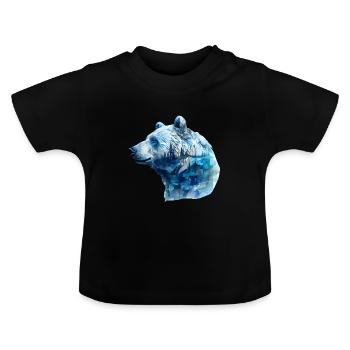 Eisbär - Baby Bio-T-Shirt mit Rundhals - Schwarz - Vorne