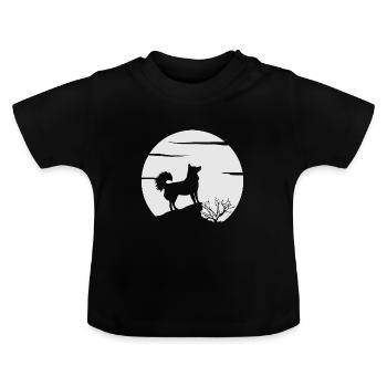 Alaskan Klee Kai - Baby Bio-T-Shirt mit Rundhals - Schwarz - Vorne