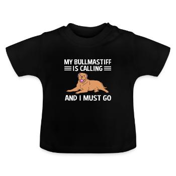 Bullmastiff Chien - T-shirt bio col rond Bébé - noir - Devant