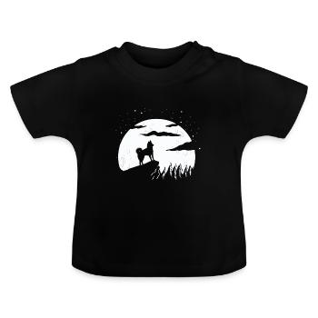 Alaskan Klee Kai - Baby Bio-T-Shirt mit Rundhals - Schwarz - Vorne