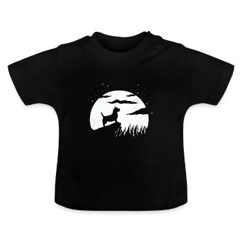 Australian Terrier - Baby Bio-T-Shirt mit Rundhals - Schwarz - Vorne