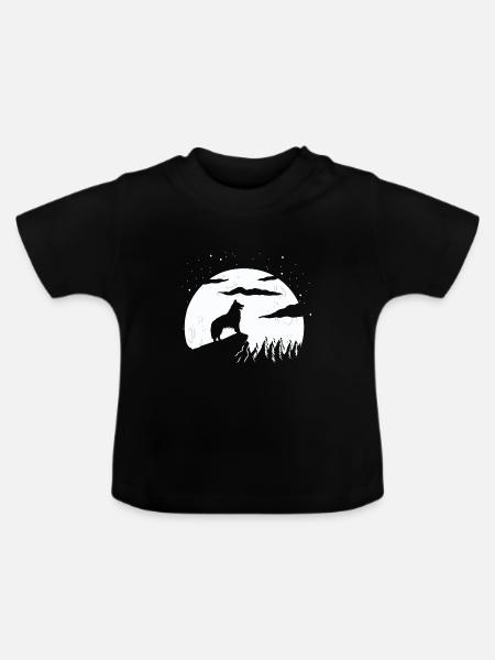 Belgian Tervuren - Baby Bio-T-Shirt mit Rundhals - Schwarz